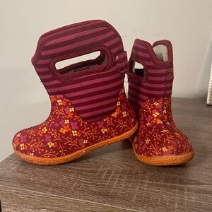 Vibrant Floral Toddler Boots